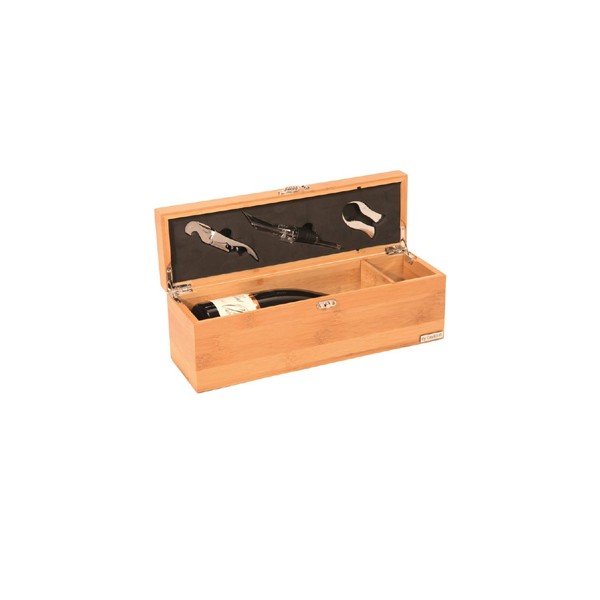 Coffret Bambou 1 bouteille + 3 accessoires