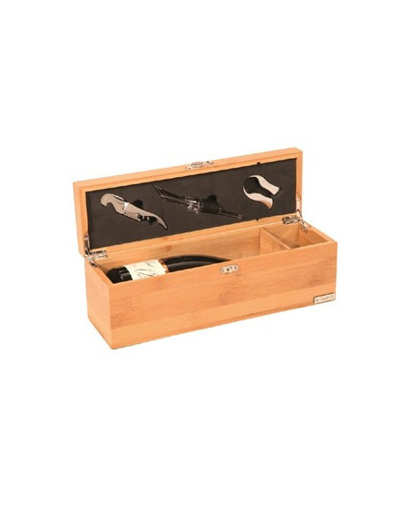 Coffret Bambou 1 bouteille + 3 accessoires