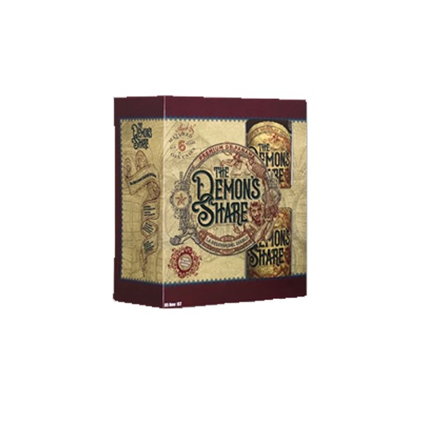 COFFRET THE DEMON'S  SHARE - RHUM 6 ANS +2verres