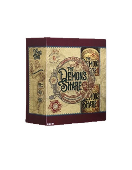 COFFRET THE DEMON'S  SHARE - RHUM 6 ANS +2verres