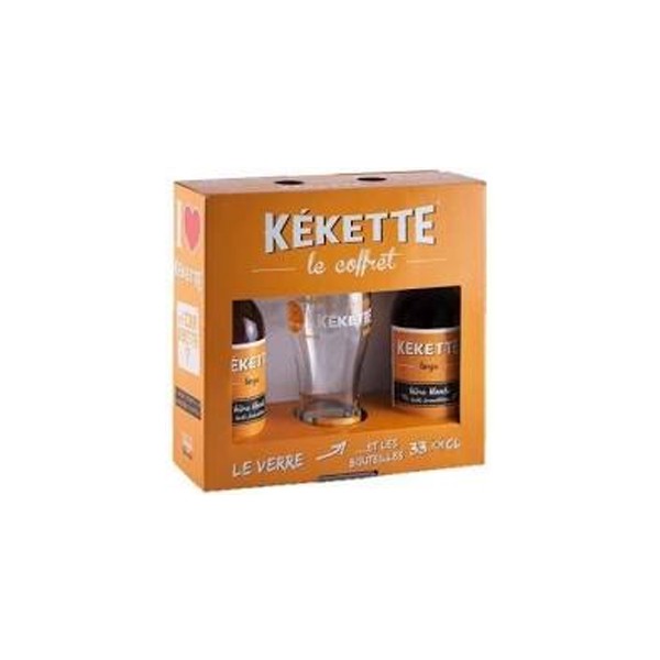 Coffret Kekette 2 x 33cl + 1 verre