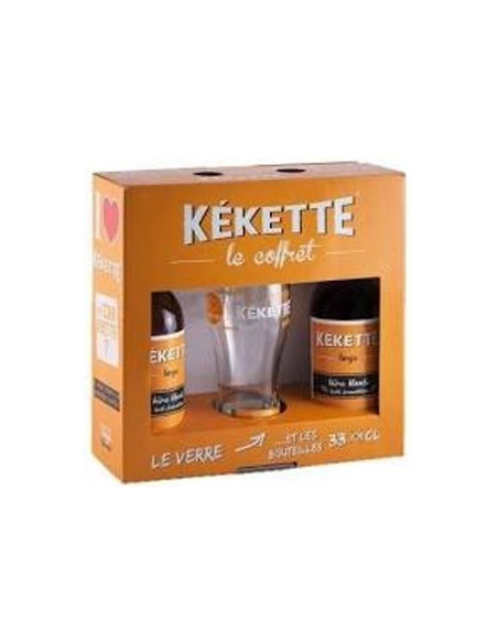 Coffret Kekette 2 x 33cl + 1 verre