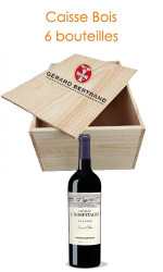 Caisse bois de 6 Château Hospitalet - grand vin rouge