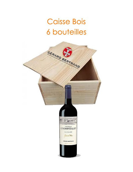 Caisse bois de 6 : Château Hospitalet grand vin 2020 - Vinsetchampagnes.fr