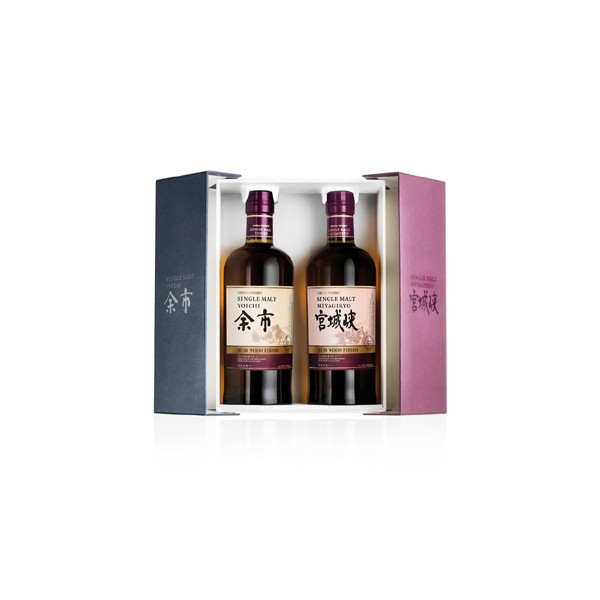 Coffret Nikka single malt Rum Finish Yoichi + Miyagikyo