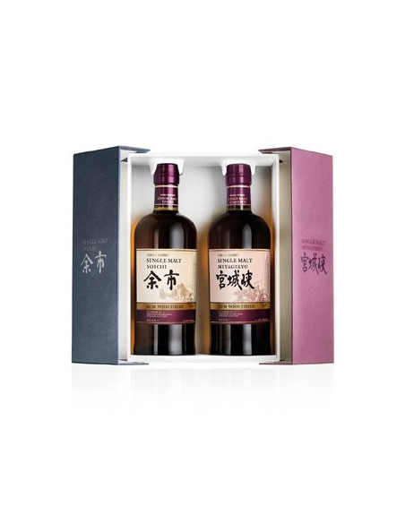 Coffret Nikka single malt Rum Finish Yoichi + Miyagikyo