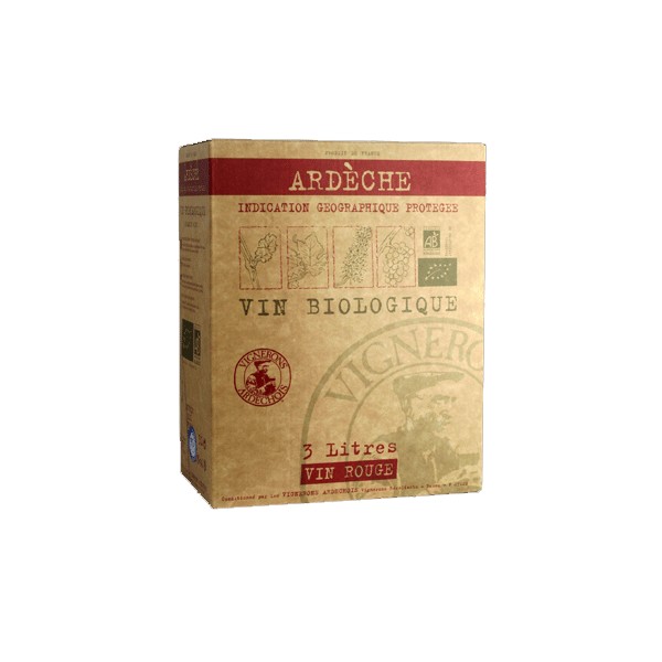 BIB 3L rouge des Vignerons Ardechois - Bag in Box