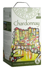 Bib de 5 L vin blanc - Chardonnay Ardéchois - Bag in box