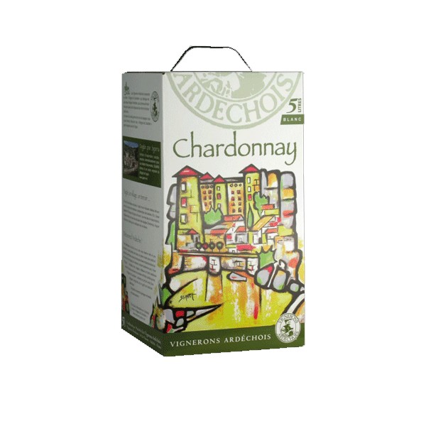 BIB 5 L blanc Chardonnay Ardechois - Bag in Box