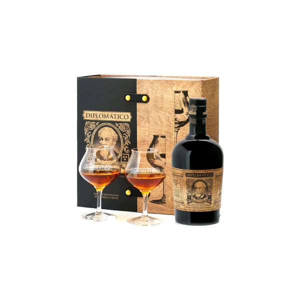 Coffret 2 verres Rhum Diplomatico Seleccion Famillia