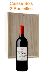 Caisse bois de 3 Coucheroy - vin rouge