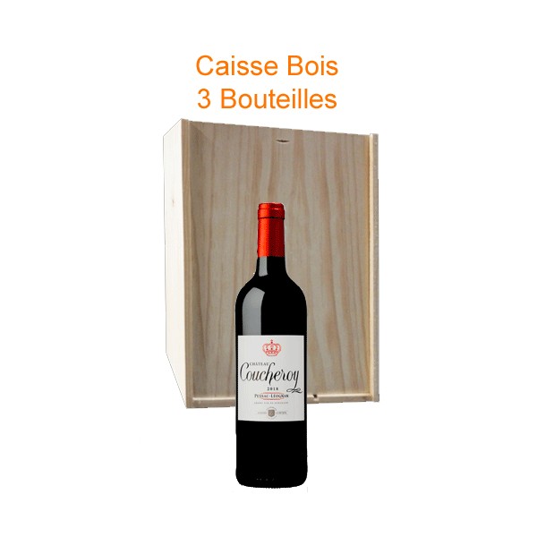 Caisse bois de 3 : Coucheroy rouge 2018