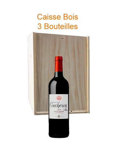 Caisse bois de 3 : Coucheroy rouge 2021 - Vinsetchampagnes.fr