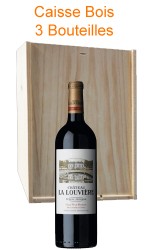 Caisse bois de 3 : Château La Louvière rouge