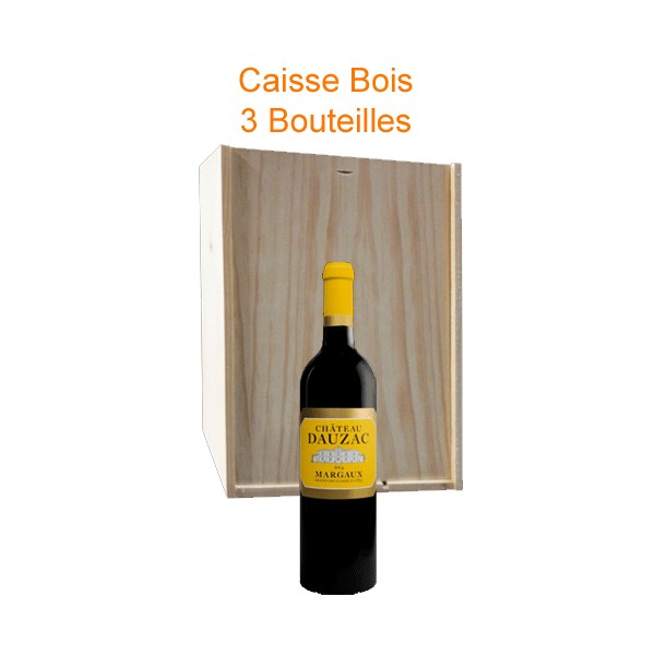 Caisse bois 3 : Château Dauzac rouge 2017