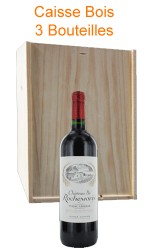 Caisse bois 3  - Château de Rochemorin Rouge 75 cl