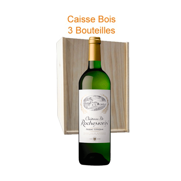 Caisse Bois 3 x Château Rochemorin blanc 2017