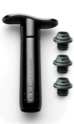 Pompe à vin noir + 3 bouchons Screwpull le CREUSET