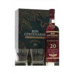 COFFRET 2 VERRES Rhum Centenario Fundacion 20 ans 40°