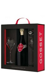 Coffret Gosset - Grande réserve brut 2 verres + bouchon