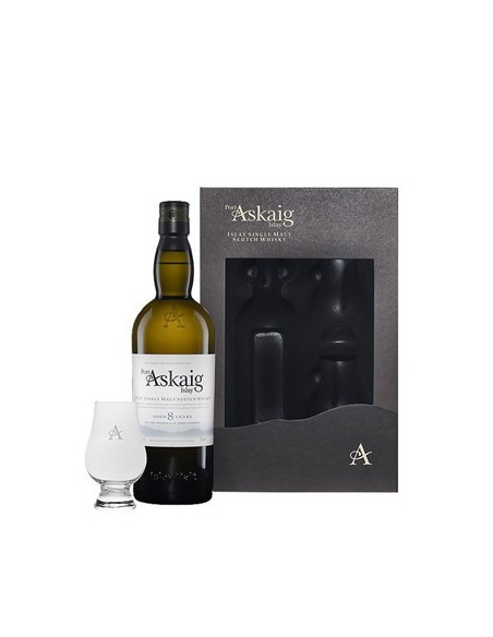 Coffret Port Askaig 8 ans 45.8° 70cl +2 verres
