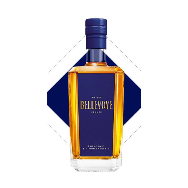 Bellevoye - Bleu finition grain fin 40° 70cl Bellevoye - Bleu finition grain fin 40° 70cl