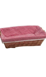 Panier Rectangle Osier Vichy  L 28 l 20 h 6cm