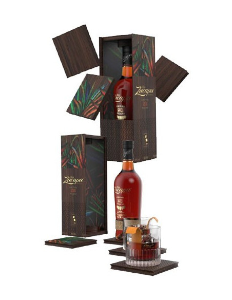 Zacapa 23 ans coffret bois sous verre X6