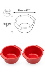 Duo Ramequins céramique rouge 11cm