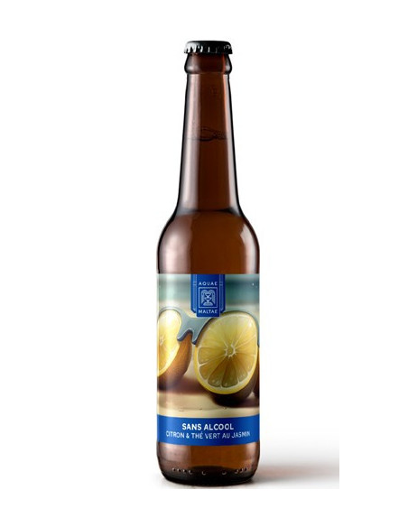 Aquae Maltae sans alcool citron et thé vert jasmin