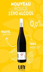 UBY - 0% Alcool - Merlot rouge 75cl