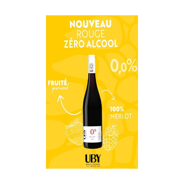 UBY - 0% Alcool - Merlot rouge 75cl