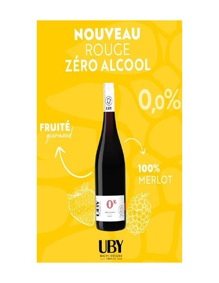UBY - 0% Alcool - Merlot rouge 75cl
