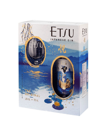 ETSU GIN JAPONAIS COFFRET + VERRE 43° 70CL - Vinsetchampagnes.fr