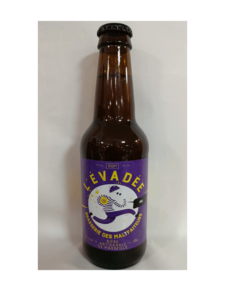 Bière IPA L'EVADEE 33cl 5° Brasserie des Maltfaiteurs - Vinsetchampagnes.fr