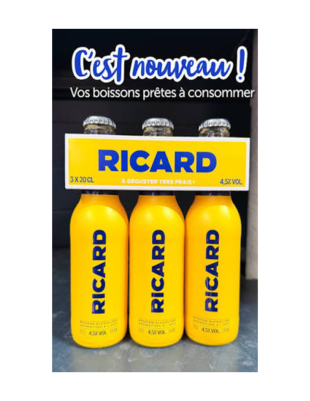 Ricard 4.5° 20cl UNITAIRE - Vinsetchampagnes.fr