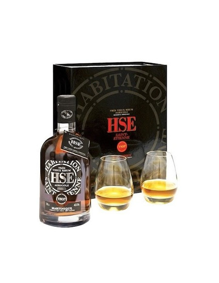 Coffret Rhum HSE réserve spéciale VSOP + 2 verres