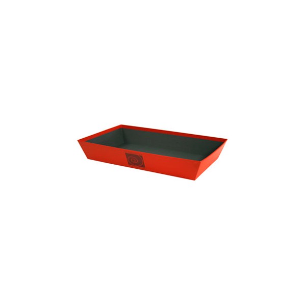FARANDOLE Corbeille rectangle rouge/noir grand modèle