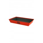 Corbeille rectangle FARANDOLE rouge/noir grand modèle
