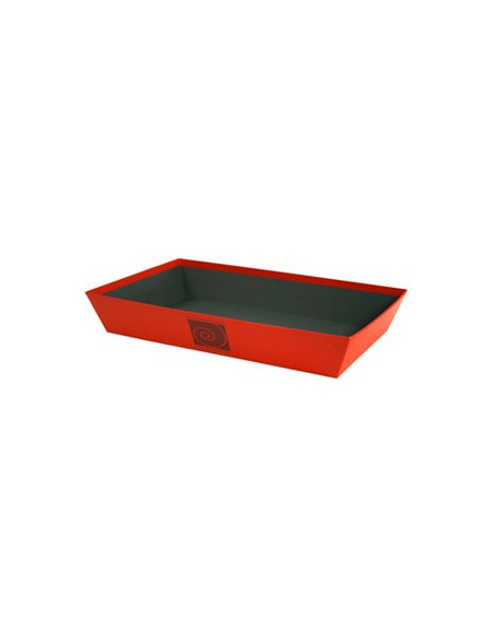 Corbeille rectangle FARANDOLE rouge/noir grand modèle