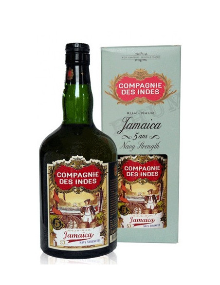 Compagnie des Indes rhum Jamaïque 5 ans Navy Strength 70cl