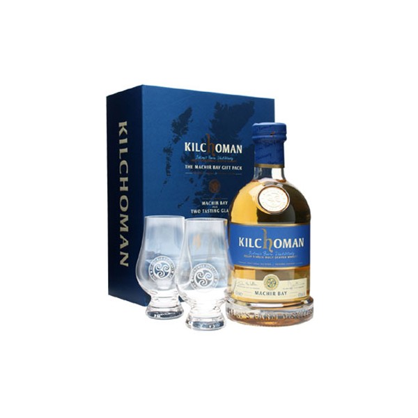 KILCHOMAN MACHIR BAY COFFRET 46°70CL + 2 VERRES