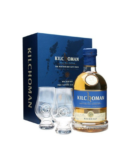 KILCHOMAN MACHIR BAY COFFRET 46°70CL + 2 VERRES